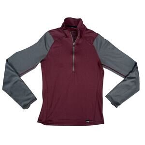 Patagonia Men's Capilene 3‎ Midweight Zip-Neck Baselayer Shirt X-Small Burgundy